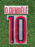 2024-2025-2026 PSG Paris Saint Germain Ousmane Dembélé Away Name set and Number Champions League and Cup Monblason