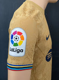 2022-2023 FC Barcelona Away Shirt Player Issue Authentic Gold Mint Size M