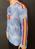 2022-2023 Spain Away Shirt Player Issue Authentic Long Sleeve World Cup New BNWT Multiple Sizes