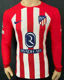 2023-2024 Atletico Madrid Griezmann Home Shirt Kitroom Player Issue Long Sleeve Champions Mint Condition Size M