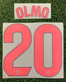 2024-2025 Dani Olmo 20 FC Barcelona Away Name Set and Number La Liga Player Issue TextPrint