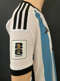 2023 Argentina National Team World Champions Home Shirt Messi Qualifiers Player Issue 3 Stars New BNWT Size L