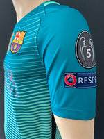 2016-2017 FC Barcelona Third Shirt Luis Suarez Champions League New BNWT Size S