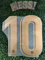 2020-2021 FC Barcelona Away Name Set and Number Lionel Messi Player Issue La liga Avery Dennison Adult Size