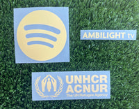 2024-2025 Barcelona Home Sponsor Textprint Spotify ACNUR UNHCR Ambilight