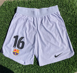 2022-2023 FC Barcelona Third kit Shorts Pjanić 16 Kitroom Player Issue Champions League and Cup version Pre Owned Size M