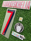 2025-2026 PSG Paris Saint Germain Kvaratskhelia Away Name set and Number Champions League Set Monblason