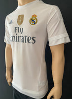2015 - 2016 Real Madrid Home Shirt Benzema 9  La Liga Pre Owned Size L