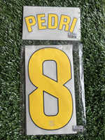 2025-2026 FC Barcelona Home Name Set and Number Pedri Player Issue La Liga Textprint Adult Size