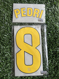 2025-2026 FC Barcelona Home Name Set and Number Pedri Player Issue La Liga Textprint Adult Size