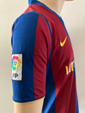 2007 - 2008 Barcelona Home Shirt Ronaldinho 50 Camp Nou anniversary (M)
