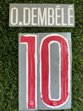 2024-2025 Paris Saint Germain PSG Home Name Set and Number Ousmane Dembele Champions Version Monblason Adult Size