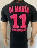 2015-2016 Paris Saint Germain Away Shirt Angel Di Maria Player Issue Authentic Ligue 1 Pre Owned Size M (Fitted)