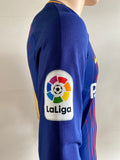 2017-2018 FC Barcelona Home Shirt Lionel Messi Player Issue Kitroom Long Sleeve LaLiga New BNWT Size M (Fitted)