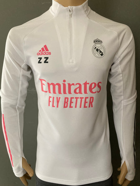 2020-2021 Real Madrid CF Training Drill Top Zinedine Zidane Worn and Washed Player Issue Kitroom Size M