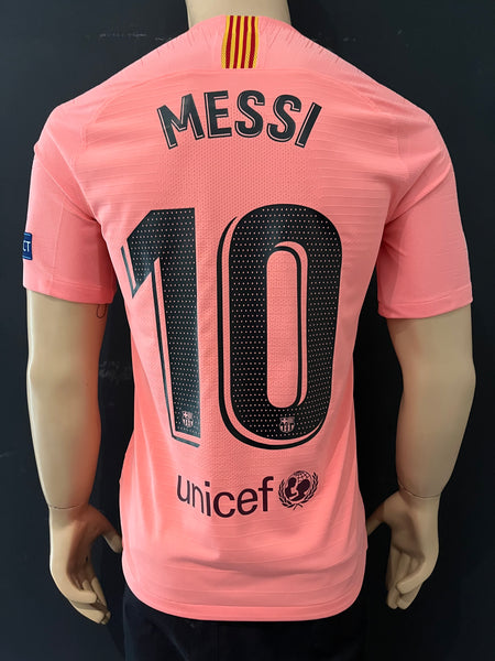 2018-2019 FC Barcelona Third Shirt Lionel Messi Player Issue Authentic Champions New BNWT Size M