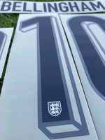 2024 EURO Bellingham 10 England National Team Home Name Set and Number Sporting iD Adult Size