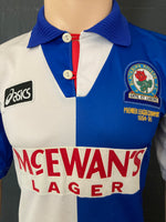 1995-1996 Blackburn Rovers Home Shirt Premier League Champions Pre Owned Size S