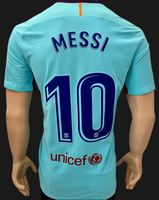 2017-2018 FC Barcelona Away Shirt Lionel Messi Player Issue Authentic New BNWT Size L (Fitted)