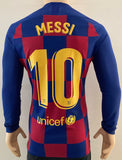 2019-2020 FC Barcelona Long Sleeve Home Shirt Messi La Liga Kitroom Player Issue New BNWT Size Large