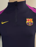 2025-2026 FC Barcelona Home Drill Top Training Player Issue Kitroom Navy Blue Size S