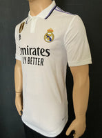 2022-2023 CF Real Madrid Home Shirt Benzema Player Issue Authentic Champions League 120 Years New BNWT Size S