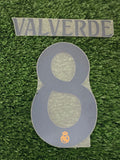 2024-2025 Valverde Real Madrid Away Name Set and Number Champions and Cup Player Issue Avery Dennison