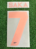2022-23 Arsenal FC Away Name Set and Number Bukayo Saka Player Issue UEFA and Cup Adult Size