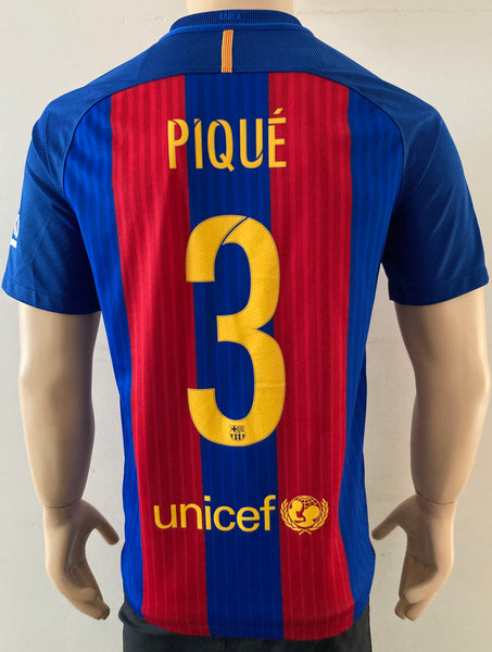2016 2017 Barcelona FC Home Shirt PIQUE 3 Size M