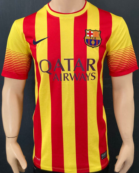2013-2014 FC Barcelona Away Shirt Senyera Pre Owned Size M