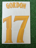 2026-2027 FC Barcelona Home Name Set and Number Anthony Gordon Champions and Cup TPT Stahls TextPrint