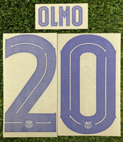 2024-2025 Dani Olmo 20 FC Barcelona Third kit Name Set and Number Champions League Cup Player Issue TextPrint