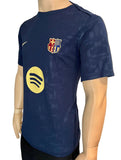 2024-2025 FC Barcelona Home Pre Match Training Player Issue Kitroom 125 Anniversary Worn and Washed Size L