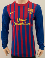 2011-2012 FC Barcelona Home Shirt Pique Player Issue Kitroom Long Sleeve La Liga Version Mint Size L