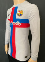 2022-2023 FC Barcelona Long Sleeve Third Shirt Piqué Champions League Kitroom Player Issue Mint Condition Size L