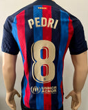 2022-2023 FC Barcelona Home Shirt Pedro Gonzalez “Pedri” Player Issue Kitroom LaLiga Mint Size M (Fitted)