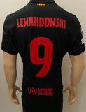 2024-2025 FC Barcelona Away Shirt Robert Lewandowski Champions League Kitroom Player Issue BNWOT Size L fitted