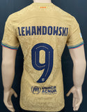 2022-2023 FC Barcelona Away Shirt Lewandowski Europa League Kitroom Player Issue Mint Condition Size L