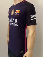 2016 FC Barcelona Away Shirt Player Issue Kitroom Messi La Liga WCC FIFA 2015 Size L