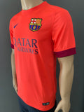 2014-2015 FC Barcelona Away Shirt Messi La Liga Treble Pre Owned Size M