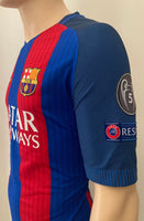 2016-2017 FC Barcelona Home Shirt Jeremy Mathieu Player Issue Kitroom Champions New BNWT Size XL (Fitted)