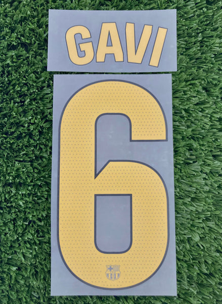 2024-2025 Pablo Gavi Barcelona Home Name Set and Number La Liga Player Issue Text Print