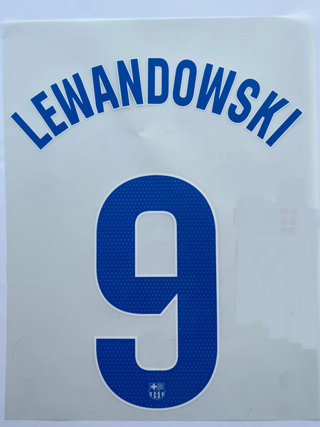 2023 2024 Barcelona FC LEWANDOWSKI 9 Away Shirt Name Set and Number Player Issue La Liga Adult Size TextPrint