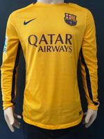 2015-2016 FC Barcelona Away Shirt Lionel Messi Player Issue Kitroom Long Sleeve La Liga New BNWT Size M