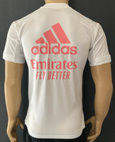 2020 - 2021 Real Madrid Training Top Adidas Aeroready Player Issue Kitroom with sponsors in white