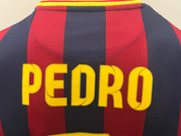 2013-2014 FC Barcelona Player Issue Home Shirt Pedro Rodríguez Pre Owned Size M