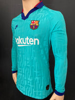2019 2020 FC Barcelona Third Shirt Long Sleeve Kitroom Player Issue Size M
