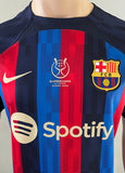 2022-2023 FC Barcelona Home Shirt Alejandro Balde Supercopa Pre Owned Size M
