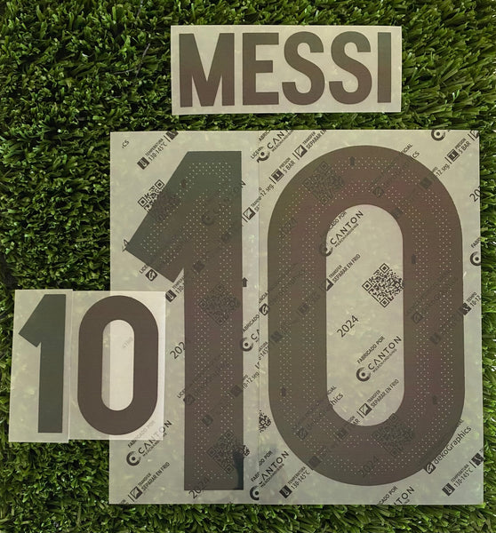 2024-2025 Argentina Home Messi Name Set and Number Centenary Canton Merchandising Adult Size
