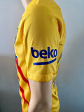 2020-2021 FC Barcelona Fourth Shirt Lionel Messi Senyera Pre Owned Size S